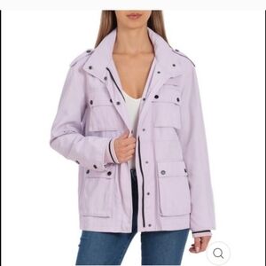 Avec Les Filles Lilac Purple Water Resistant Trucker Jacket Size XS